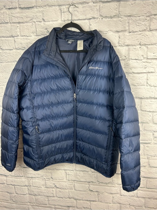 Eddie Bauer Other - Eddie Bauer EB650 Packable Down Puffer Jacket Navy Blue Full Zip 2XL